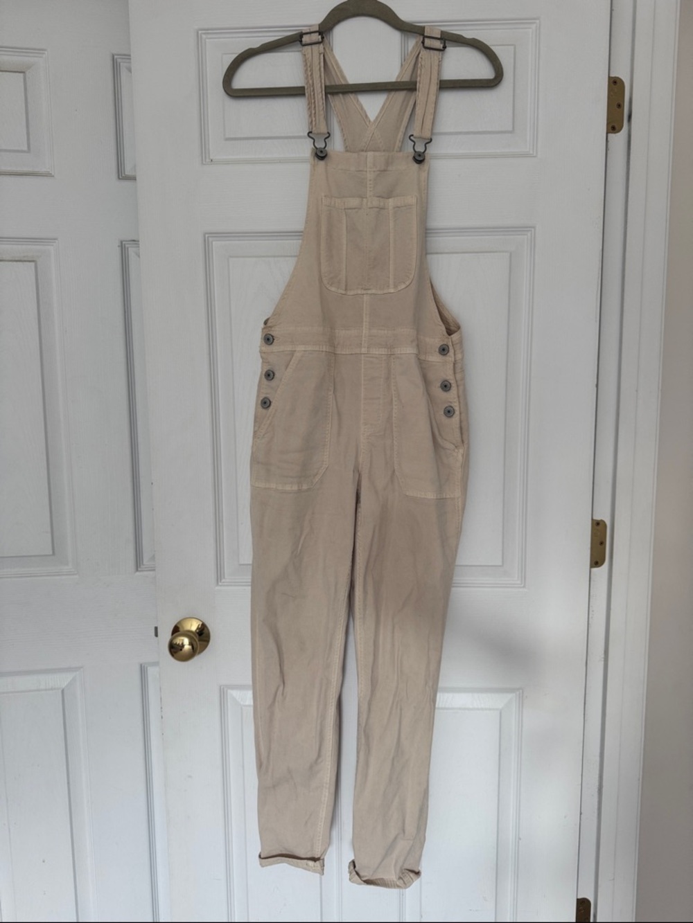 American Eagle Outfitters Beige Women's Cotton Overalls